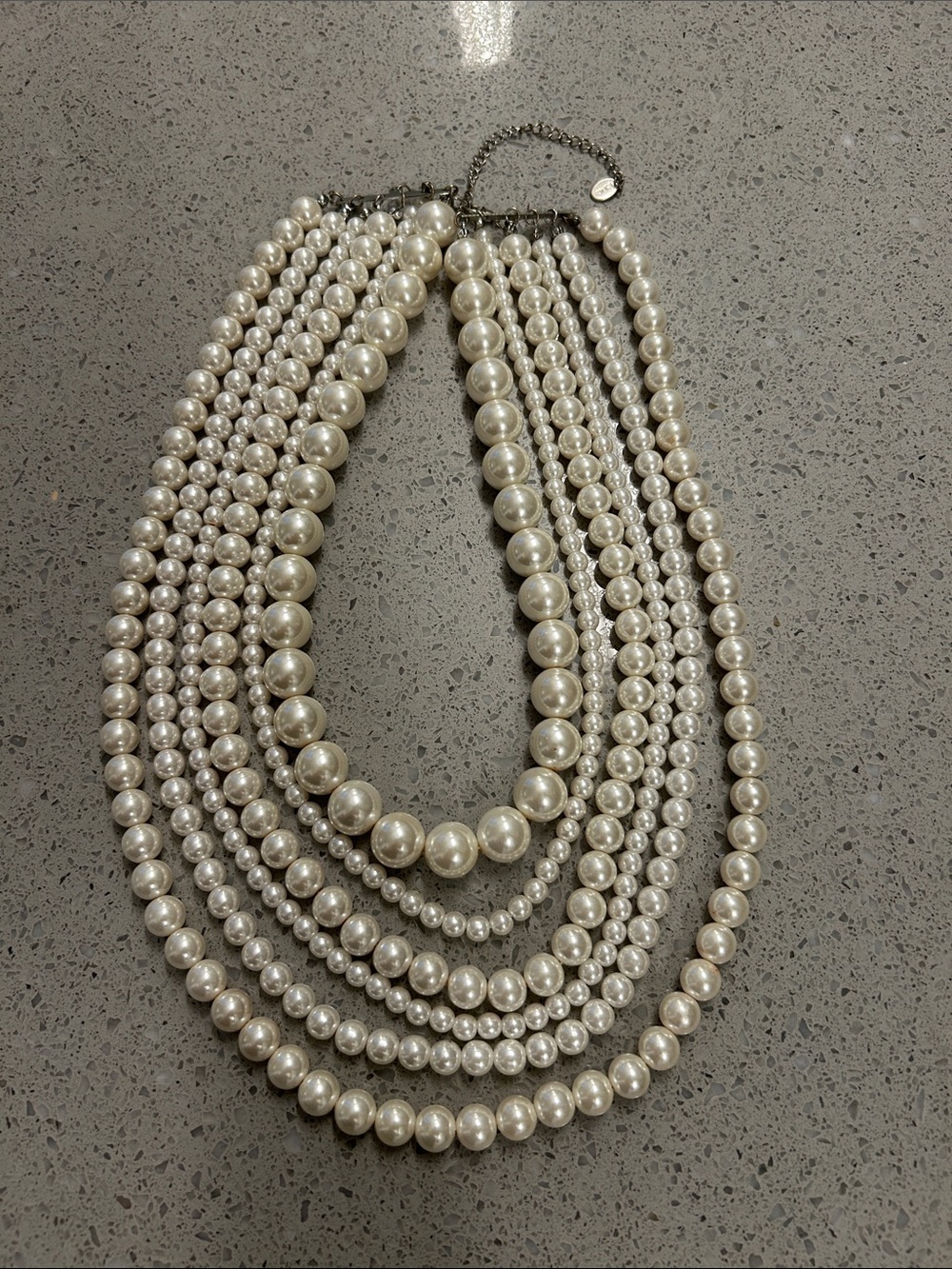 Icing Multi-Strand Ivory Pearl Statement Necklace - Women Jewelry